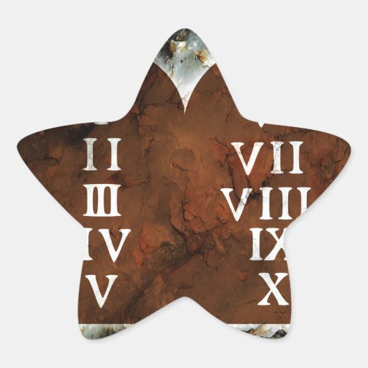 Tien geboden ster sticker (Voorkant)