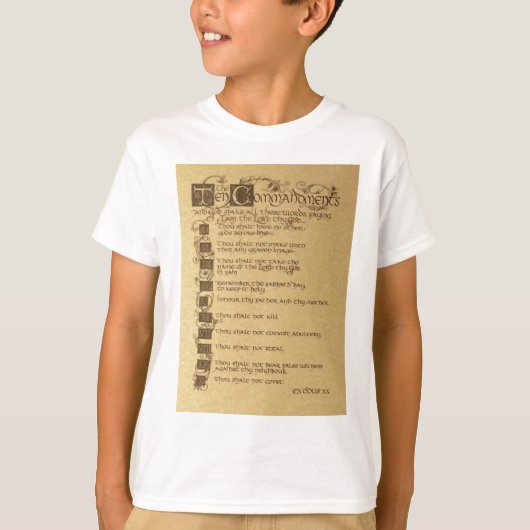 tien geboden t-shirt (Voorkant)