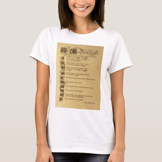 tien geboden t-shirt (Voorkant)