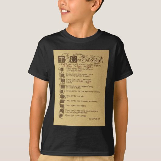 tien geboden t-shirt (Voorkant)