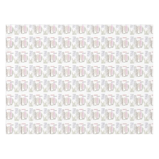 Tien geboden tafelkleed (Voorkant (Horizontaal))