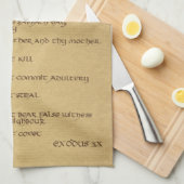 tien geboden theedoek (Quarter Fold)