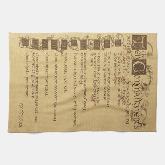 tien geboden theedoek (Horizontaal)