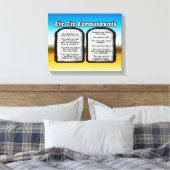 Tien geboden van de Heilige Bijbel, Gods wet Canvas Afdruk (Insitu (Slaapkamer))