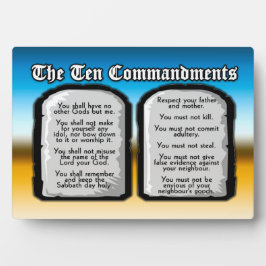 Tien geboden van de Heilige Bijbel, Gods wet Fotoplaat