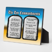 Tien geboden van de Heilige Bijbel, Gods wet Fotoplaat (Zijkant)