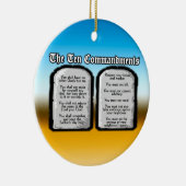 Tien geboden van de Heilige Bijbel, Gods wet Keramisch Ornament (Rechts)