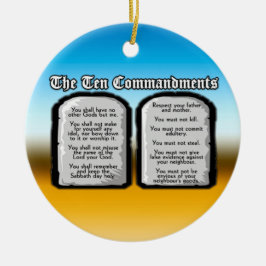 Tien geboden van de Heilige Bijbel, Gods wet Keramisch Ornament