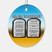 Tien geboden van de Heilige Bijbel, Gods wet Keramisch Ornament (Links)
