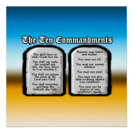 Tien geboden van de Heilige Bijbel, Gods wet Poster
