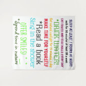 Tien Geboden van de Positieve Citaten van de Gezon Wandkleed (Voorkant (horizontaal))