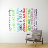 Tien Geboden van de Positieve Citaten van de Gezon Wandkleed (In Situ (horizontaal))