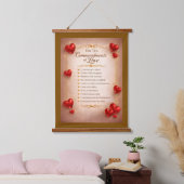 Tien Geboden van Liefde Hangend Wandkleed (Slaapkamer)