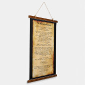 Tien Geboden - Verbrandde Parchment Hangend Wandkleed (Gebogen)