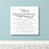 Tien Geboden voor Kinderen Kinderkerk Canvas Afdruk (Insitu (Houten vloer))
