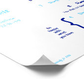 Tien geboden voor kinderen — marine/lichtblauw poster (Hoek)