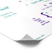 Tien geboden voor kinderen—Paars/Blauwgroen 2 Poster (Hoek)