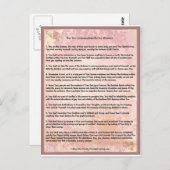 Tien geboden voor vrouwen briefkaart (Voorkant / Achterkant)