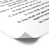 Tien Geboden Witte Achtergrond Poster (Hoek)