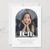 Tien Gebogen Foto Verjaardag Kaart (Voorkant)