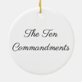 Tien gebogen Stone Tablets Jesse Tree Keramisch Ornament (Achterkant)