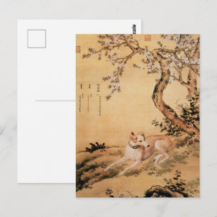 Tien Geliefde Honden - Shanxing Wolf(Chinese greyh Briefkaart