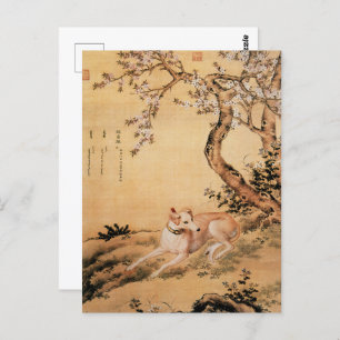 Tien gewaardeerde honden - Shanxing Wolf (Chinese  Briefkaart