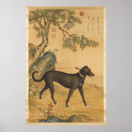 Tien gewaardeerde honden - Xuezhualu (Chinese wind Poster