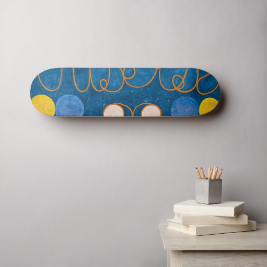 Tien grootste, nr. 1, Kindertijd | Hilma af Klint Persoonlijk Skateboard (Muurkunst (Horizontaal))