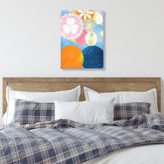 Tien grootste, nr. 2, kindertijd | Hilma af Klint Canvas Afdruk (Insitu (Slaapkamer))