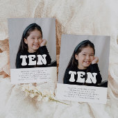 Tien - Groovy Foto Verjaardag Uitnodiging