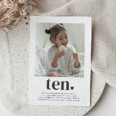 Tien hart - vierkant foto - uitnodiging op zaterda