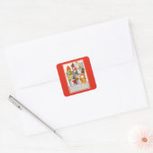 TIEN HEEREN DIE SPRINGEN Kleine vierkante stickers (Envelop)