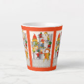 TIEN HEEREN DIE SPRINGEN Latte Mok - Rood (Voorkant)