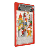 TIEN HEEREN DIE SPRINGEN Mini klembord - Rood (Schuin)