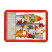 TIEN HEEREN SPRINGEND 3x4 Flexibele magneet - Rood (Horizontaal)