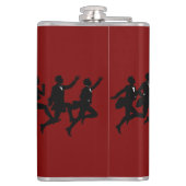 Tien Heren Een Leaping Cut-Out Stencil-Style 5 Heupfles (Achterkant)