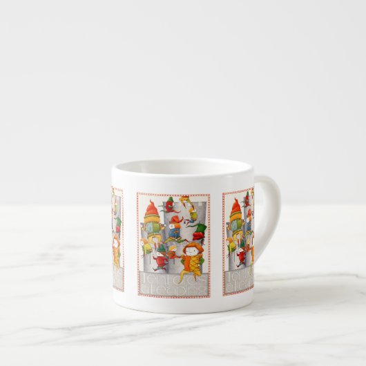 TIEN HEREN EEN SPRINGENDE Espresso Cup Espresso Kop (Voorkant rechts)