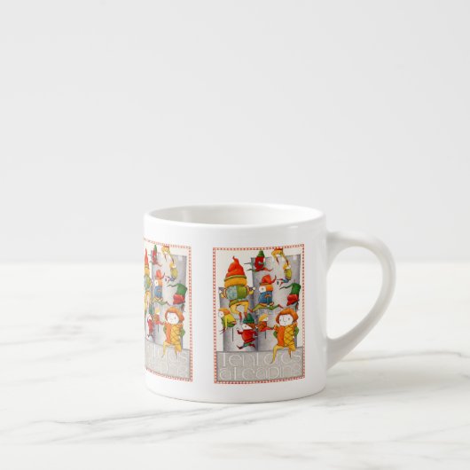 TIEN HEREN EEN SPRINGENDE Espresso Cup Kop (Rechts)