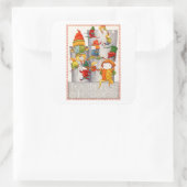 TIEN HEREN EEN SPRINGENDE Grote Vierkante Stickers (Tas)