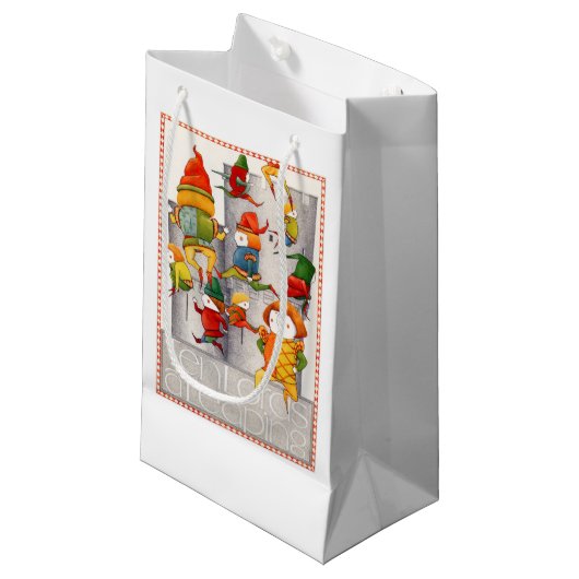 TIEN HEREN Een SPRINGENDE Kleine Gift Bag Klein Cadeauzakje (Voorkant Gekanteld)