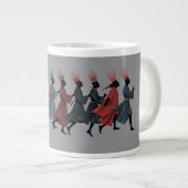 Tien Heren Een springende uitsnede in strencil-sti Grote Koffiekop (Voorkant rechts)