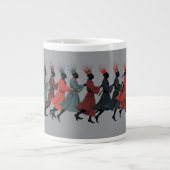 Tien Heren Een springende uitsnede in strencil-sti Grote Koffiekop (Voorkant)