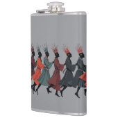 Tien Heren Een springende uitsnede in strencil-sti Heupfles (Links)