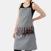 Tien Heren Een springende uitsnede in strencil-sti Schort (Insitu)