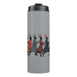 Tien Heren Een springende uitsnede in strencil-sti Thermosbeker