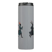 Tien Heren Een springende uitsnede in strencil-sti Thermosbeker (Achterkant)