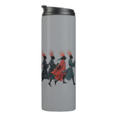 Tien Heren Een springende uitsnede in strencil-sti Thermosbeker (Geroteerd rechts)
