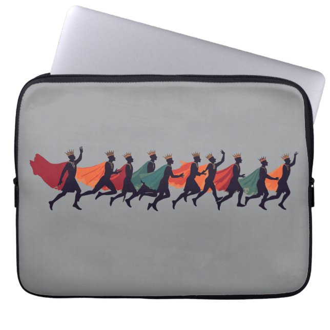 Tien Heren een springende uitsnede stencil-stijl 2 Laptop Sleeve (Voorkant)
