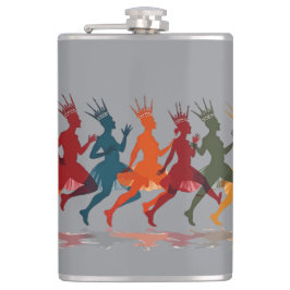 Tien Heren een springende uitsnede stencil-stijl 3 Heupfles